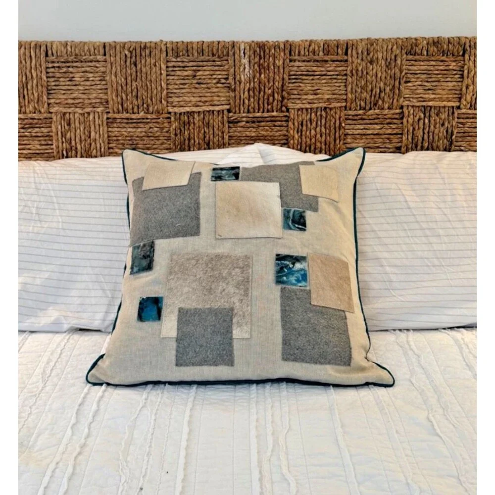 2 Auskin Cowhide Cotton Wool Pillow Covers 20